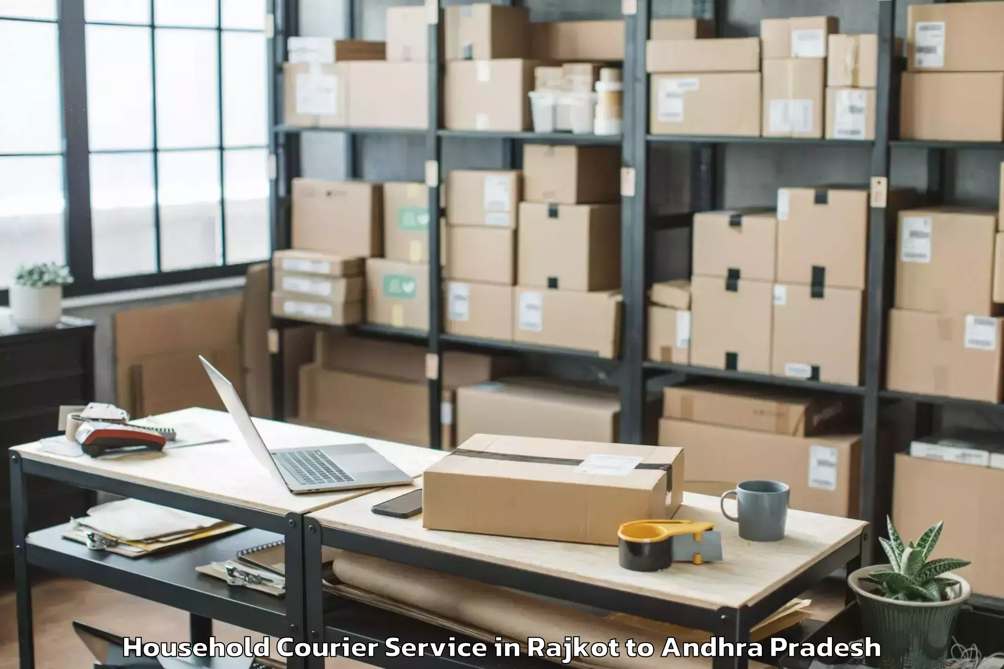 Reliable Rajkot to Pittalavanipalem Household Courier